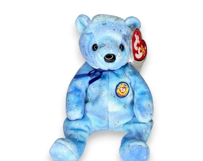 Clubby VI the Bear | Frosted Club Favorite | Mint Heart Tag TY Beanie Baby