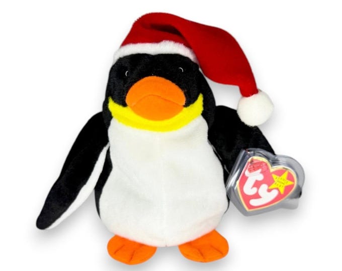Zero the Penguin | Santa's Little Penguin | Mint Heart Tag TY Beanie Baby