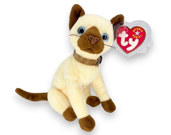 Siam the Cat | Classic Siamese | Mint Heart Tag TY Beanie Baby
