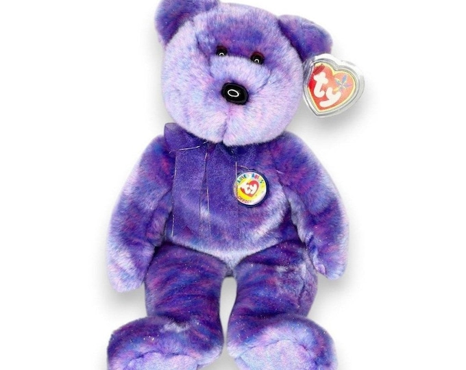 Clubby IV the Bear | Twilight Treasure | Mint Heart Tag TY Beanie Buddy