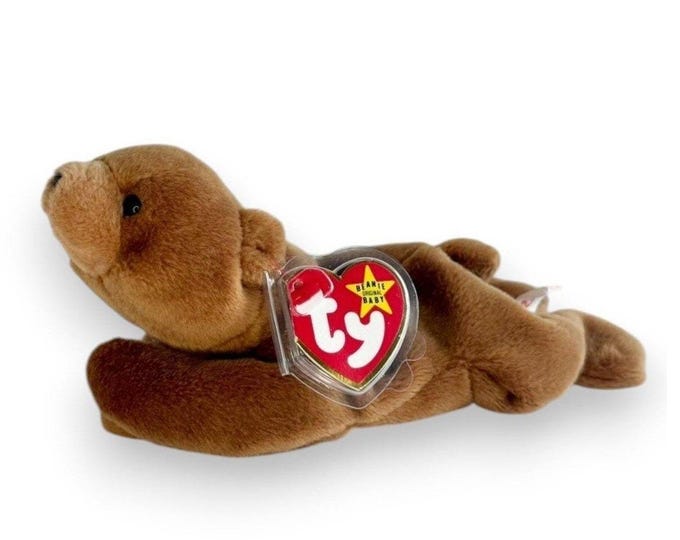 Cubbie the Brown Bear Ty Beanie Baby | Classic Cub Charm | Mint Heart Tag