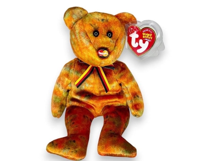 M.C. Bean IV the Bear Ty Beanie Baby | Autumn Harvest | Mint Heart Tag TY Beanie Baby