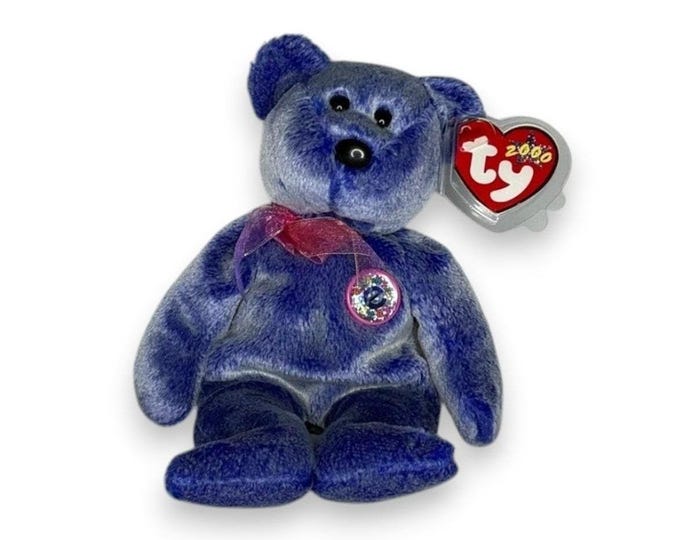 Periwinkle the Bear  | Lavender Daydream  | Mint Heart Tag TY Beanie Baby