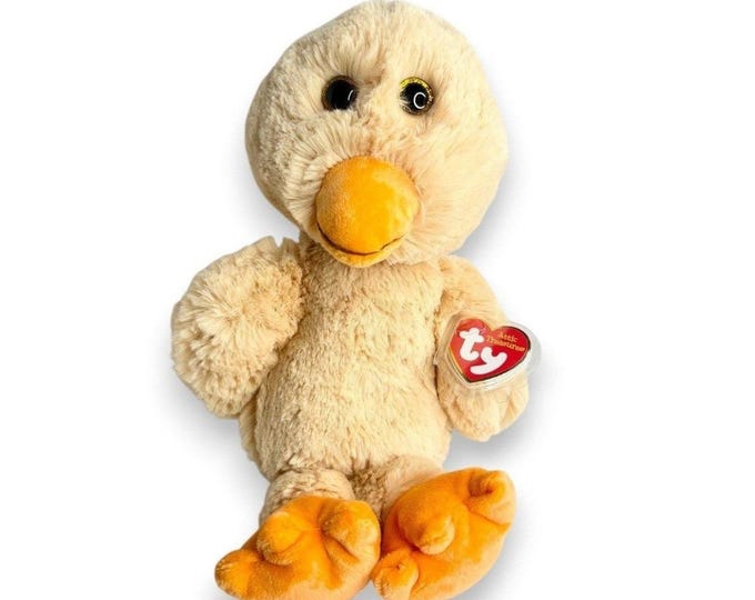 Debbie the Duck Ty Attic Treasures | Sunny Puddle Pal | Mint Heart Tag TY Beanie