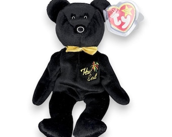 The End the Bear | Millennium Farewell Bear | Mint Heart Tag TY Beanie Baby