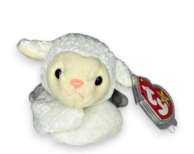 Fleece the Lamb | Gentle Meadow Friend | Mint Heart Tag TY Beanie Baby