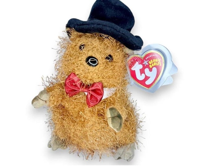 Punxsutawney Phil 2005  | Shadow Seeker | Mint Heart Tag TY Beanie Baby