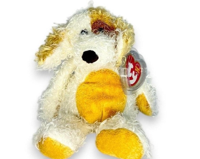 Diggs the Dog | Shaggy Little Sweetheart | Mint Heart Tag TY Beanie Baby