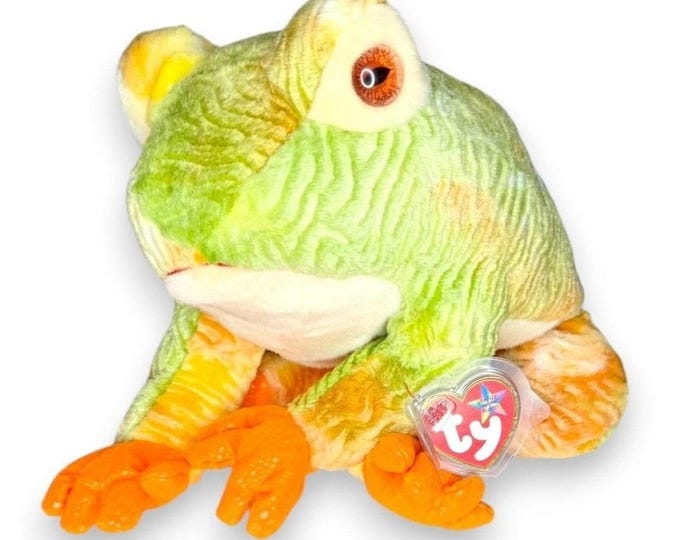 Prince the Frog | Spring Pond Prince  | Mint Heart Tag TY Beanie Buddy
