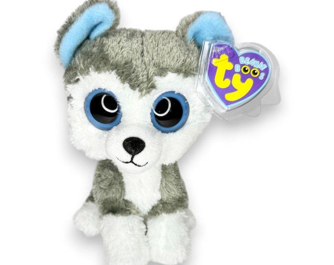 Slush the Dog | Icy Blue Husky | Mint Heart Tag Retired TY Beanie Boo