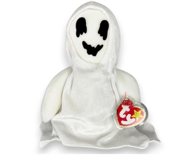 Sheets the Ghost | Beanie Friendly Ghost | Mint Heart Tag TY Beanie Baby