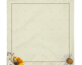 Floral Cloth Napkins Set | Farmhouse Dining Decor | Reusable Polyester Broadcloth