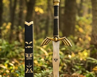 Op maat gemaakt handgesmeed roestvrijstalen LEGEND of ZELDA Skyward Link's hoofdzwaard met volledige tang en schede