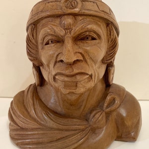 Vintage wooden Indian bust