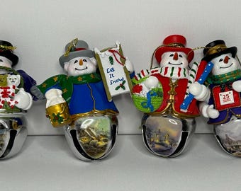 Thomas Kinkade White Christmas Snowman Train by Bradford Exchange