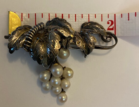 Grape branch with leaves and dangling pearls as g… - image 6