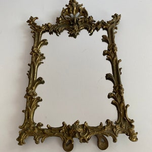 French style brass easel dressing table mirror