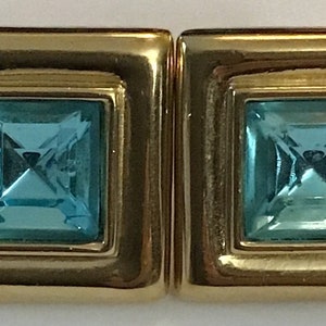 Givenchy clip-on earrings blue stone
