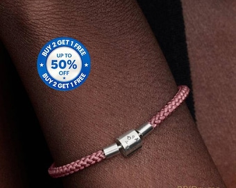 Shimmering Pink Cord Bracelet Dainty Glitter String Minimalist Adjustable Everyday Wear