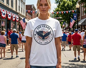250 Years Eagle Seal 1776-2026 T-Shirt | Patriotic Fourth of July Tee