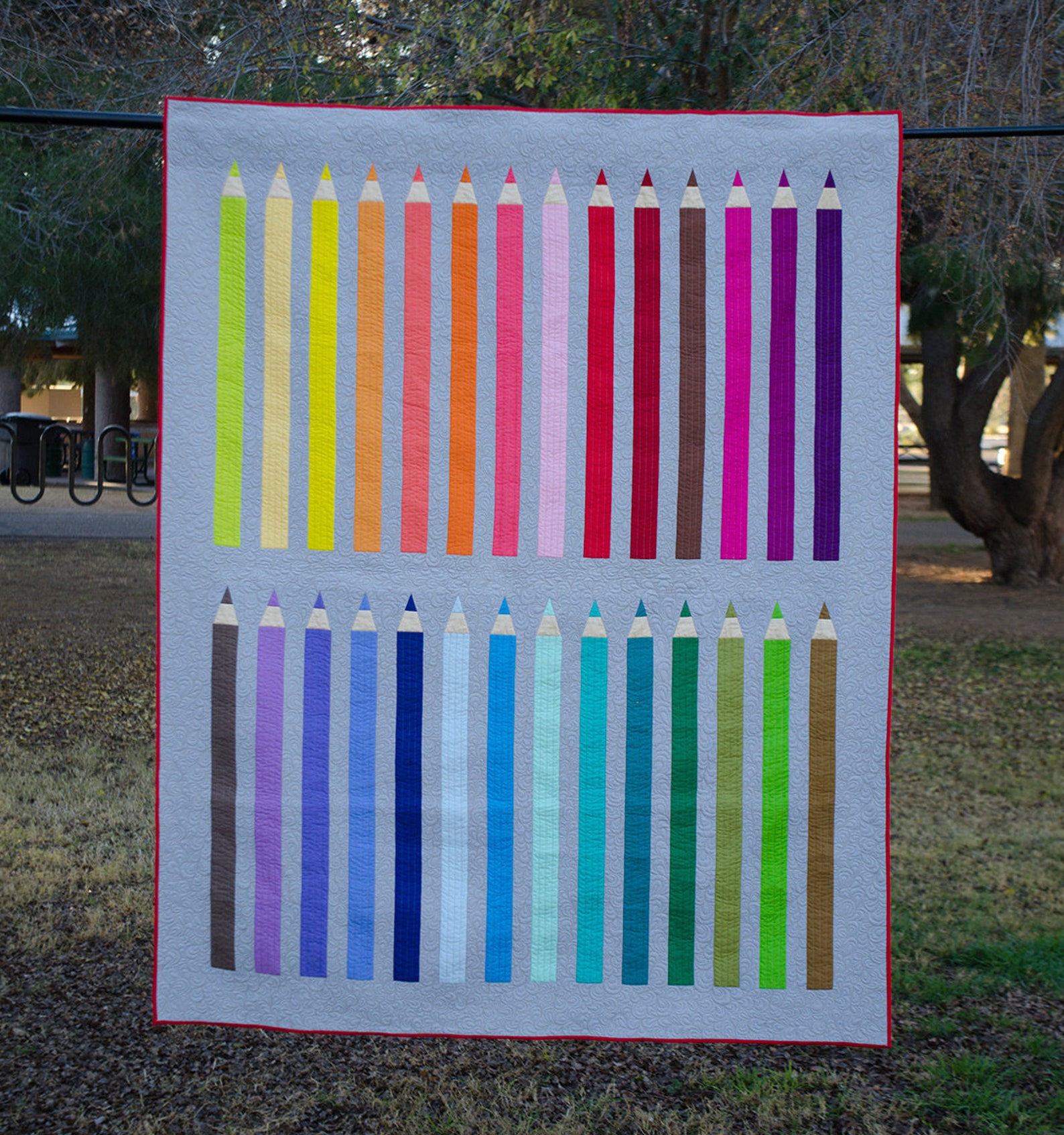 Digital Quilt Pattern Colored Pencil Quilt Pattern PDF Quilt Pattern Etsy