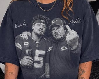 Patrick Mahomes Vintage Shirt, Andy Reid Kansas City Football Shirt, Patrick Mahomes 15 Fan Vintage Shirt, Funny Football Fan Gift