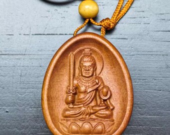 Perzikhout Acala Sleutelhanger Guardian Charm Lucky Car Key Hanger Houten Amulet