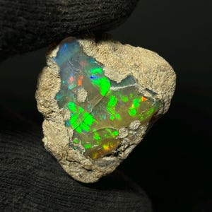 36.85 Ct Ethiopian Opal Rough Stone | AAA Flashy Multi Fire Opal | Opal rough Gemstone | Jewellery Making Supply | Large Opal Rough Stone.