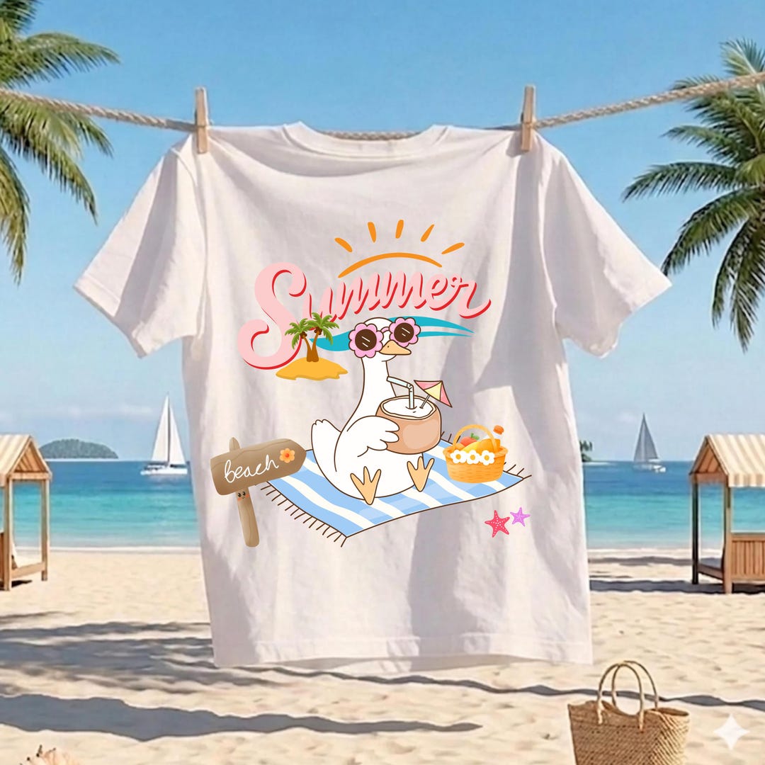 Summer Duck Beach Clipart | Vacation Vibes PNG SVG (digital Download ...