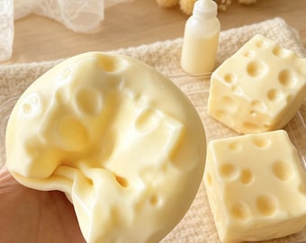Slow Rising Cheese Squishy Toy, Soft TPR Sensory Fidget Desk Companion