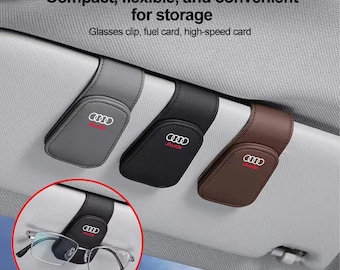 Audi S Line Leather Car Visor Clip – Sunglasses & Card Holder
