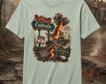 Centralia Pennsylvania Shirt | Abandoned Town Graphic Tee | Retro Detour Roadside Shirt | Urban Exploration Tee | Unisex Bella +  Canvas