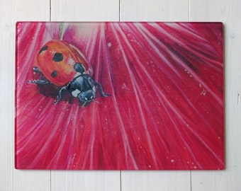 Ladybird Work Top Saver - Kitchen Accessory - Garden Themed Chopping Board
