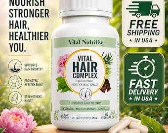 Vital Hair Complex Hair Support Formula Capsules Men Women