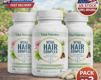 Vital Hair Complex Pack of 3 | Hair Growth Support | 100% Original | Fast Ship