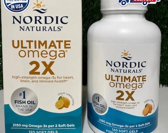 Nordic Naturals Ultimate Omega 2X, Lemon Flavor, 2150 mg Omega-3 - 120 Soft Gels