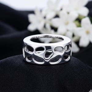 Sterling Silver Skeletal Ring Jacket for Smart Rings, Oura Ring Cover, Openwork Ring For Men, Stackable Smart Ring Guard, Statement Jewelry