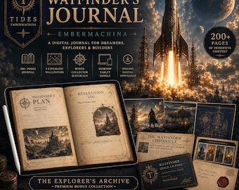 Wayfinder's Journal – Retro-Futurist Digital Planner for iPad (Digital Download)