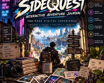 SIDEQUEST Interactive Adventure Journal | 122-Page Digital Puzzle Book (PDF)