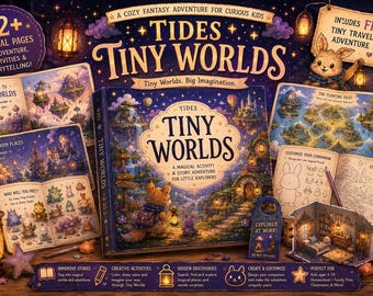 Tides Tiny Worlds Printable Adventure Kit | Cozy Fantasy Activity Book, Crafts (Digital Download)