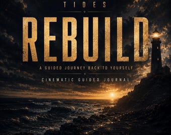 Tides REBUILD | Cinematic Guided Journal PDF | Self Reflection & Personal Growth Workbook | Digital Wellness Journal