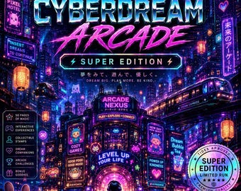 Cyberdream Arcade | Interactive Cyberpunk Digital Art Book | Neon Sci-Fi World, Wallpapers, Collectibles & Bonus Content