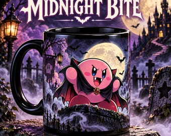 Midnight Bite Vampire Mug | Gothic Halloween Coffee Cup (11 oz Ceramic)