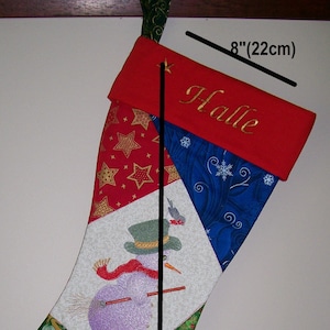 Jumbo Personalised Christmas stocking, with or without embroidered panel