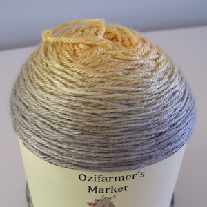 Gradient Dyed Yarn: Ozimerino Soie - 50/50 Merino and Silk Fingering Weight - Cafe Latte