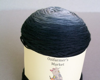 Gradient Dyed 4ply/Fingering weight cotton - Silvery Nights