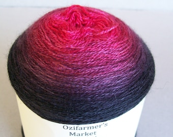 Fil teint en dégradé - Silky Lace : fil mélangé poids dentelle BFL/soie - Séduction
