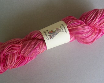 Cotton DK.  Hand-dyed variegated cotton. Fruit Salad