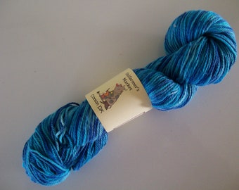 Cotton DK.  Hand-dyed variegated cotton. Prussian