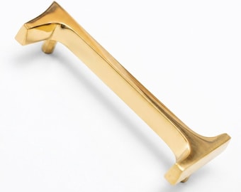Polished Brass Floating House Numbers: Elegant Timeless Home Address Plaques